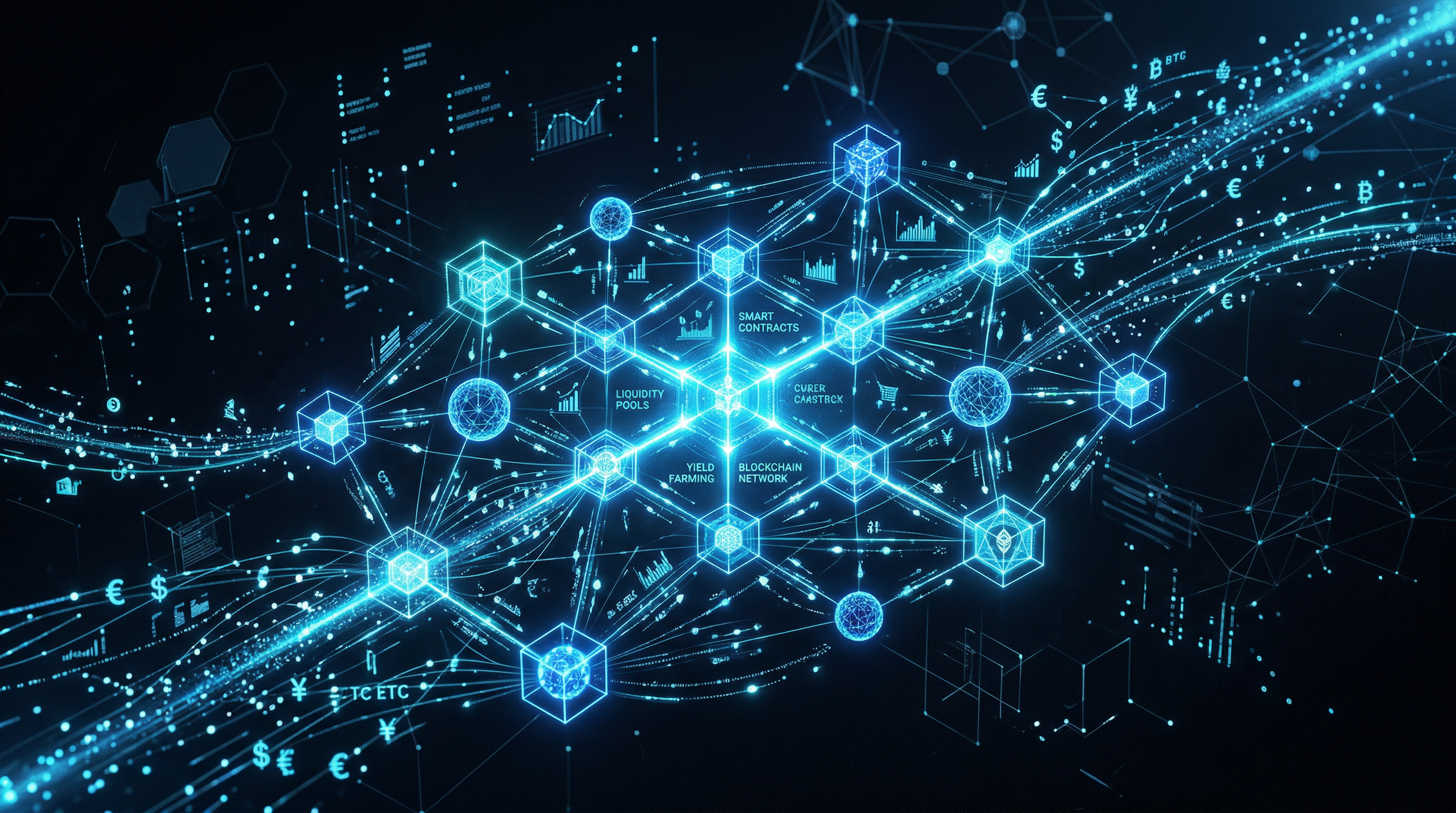 Decentralized finance network visualization