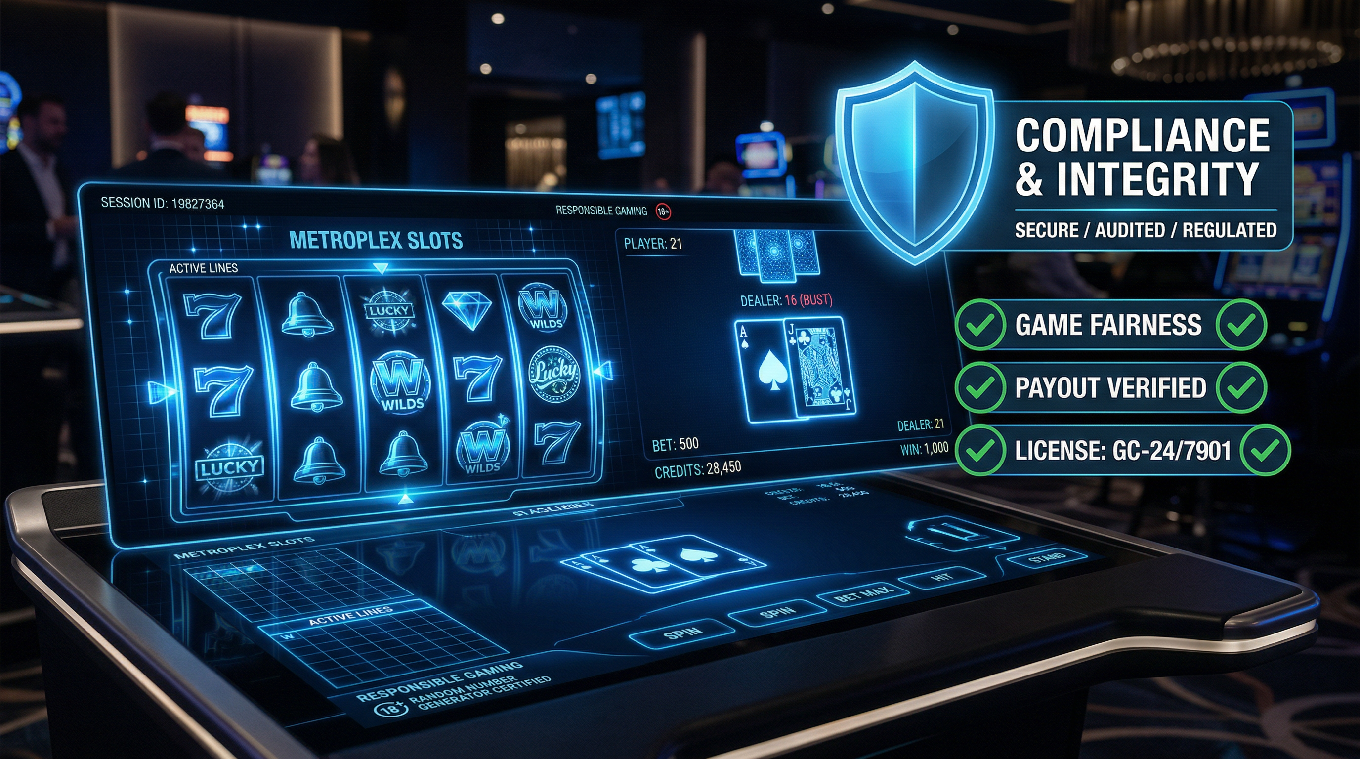 Compliance gaming platform interface